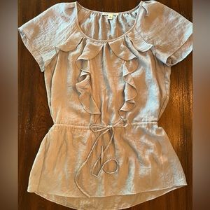 Banana Republic gray blouse small